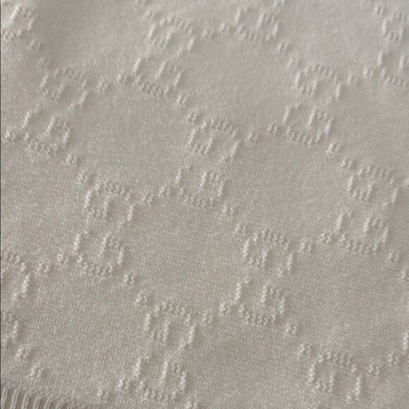 Baby unisex Gucci Cream Monogram baby blanket 80x80 off white color - Picture 3 of 5